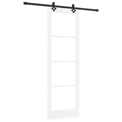 Schiebetür ORKDAL Weiß 78 x 232 cm Holz und Metall