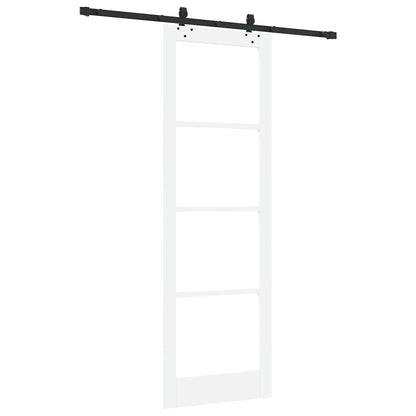 Schiebetür ORKDAL Weiß 78 x 232 cm Holz und Metall