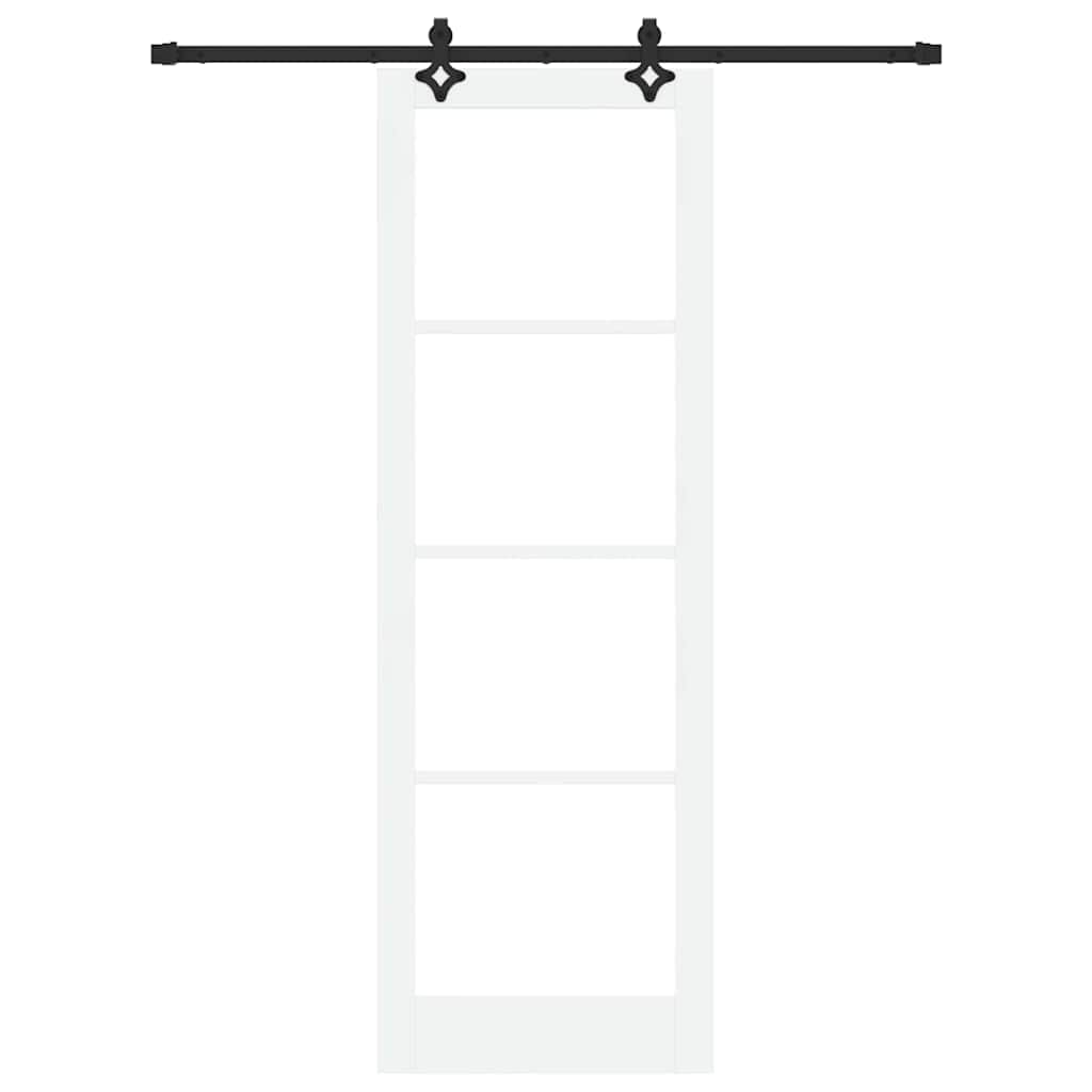 Schiebetür ORKDAL Weiß 78 x 232 cm Holz und Metall