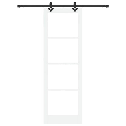 Schiebetür ORKDAL Weiß 78 x 232 cm Holz und Metall