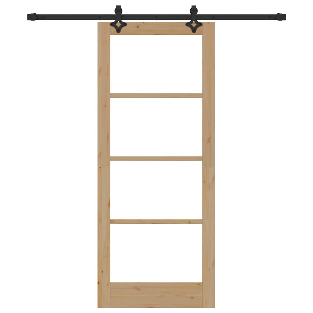 Schiebetür ORKDAL Braun 83 x 202 cm Holz und Metall