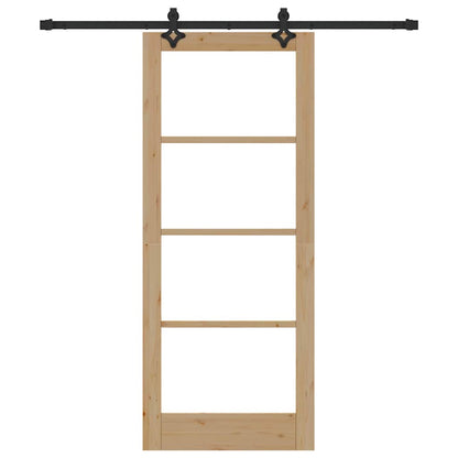 Schiebetür ORKDAL Braun 83 x 202 cm Holz und Metall