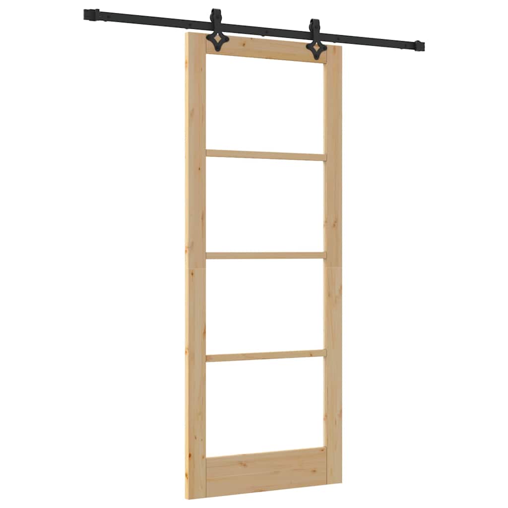 Schiebetür ORKDAL Braun 83 x 211 cm Holz und Metall