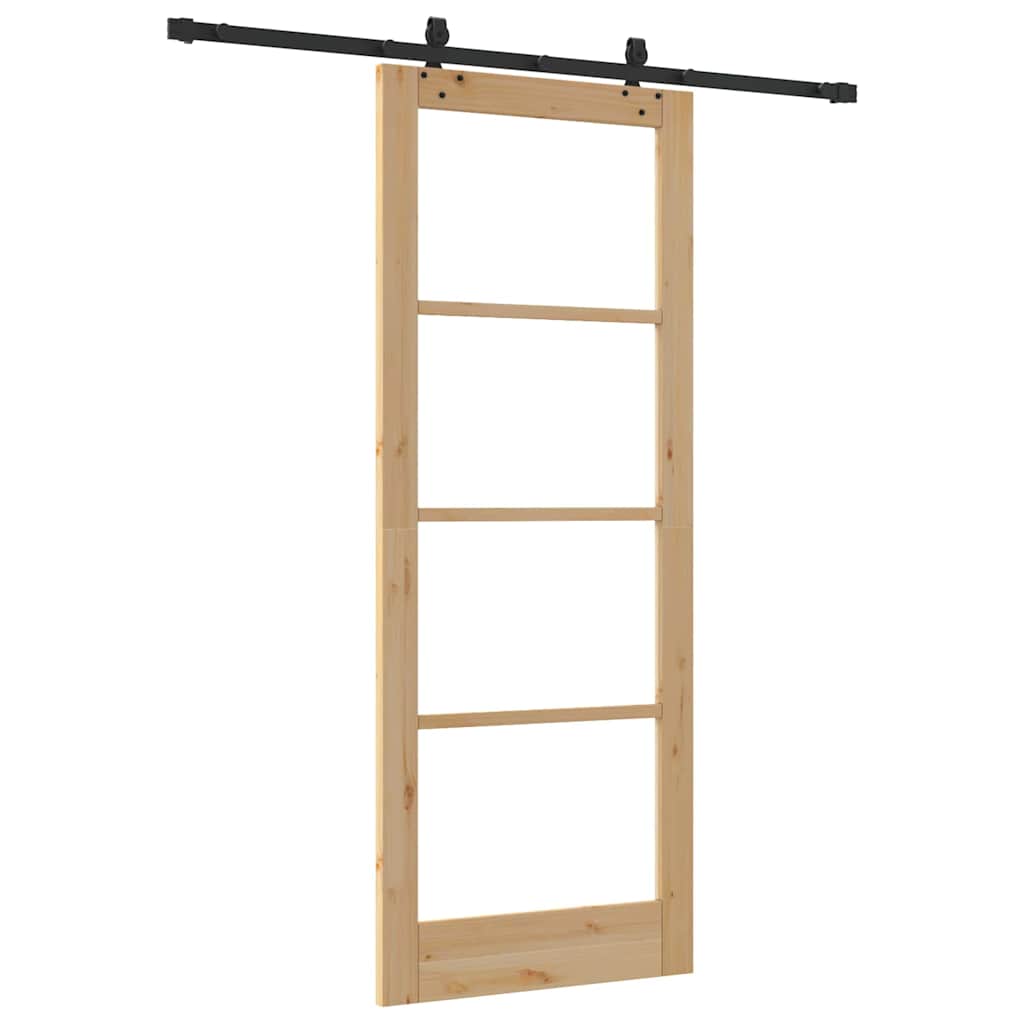 Schiebetür ORKDAL Braun 83 x 211 cm Holz und Metall