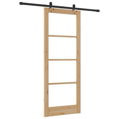 Schiebetür ORKDAL Braun 83 x 211 cm Holz und Metall