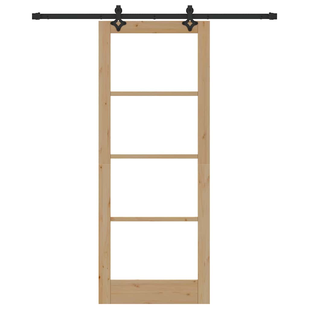 Schiebetür ORKDAL Braun 83 x 211 cm Holz und Metall