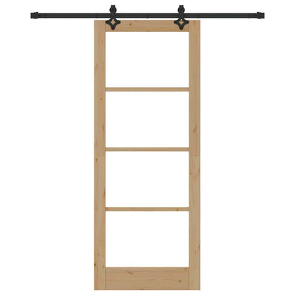 Schiebetür ORKDAL Braun 83 x 211 cm Holz und Metall