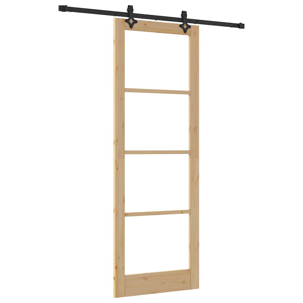Schiebetür ORKDAL Braun 83 x 232 cm Holz und Metall