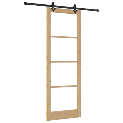 Schiebetür ORKDAL Braun 83 x 232 cm Holz und Metall