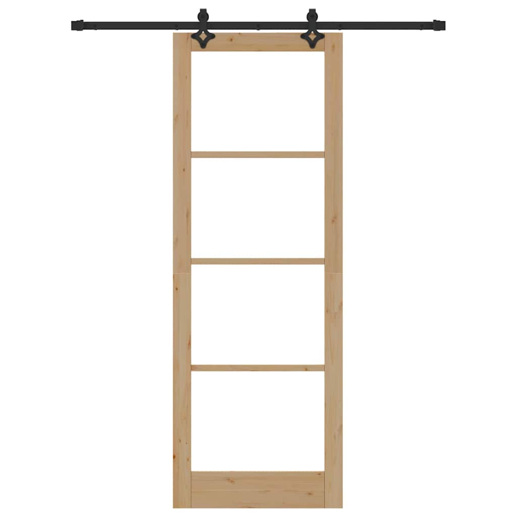 Schiebetür ORKDAL Braun 83 x 232 cm Holz und Metall
