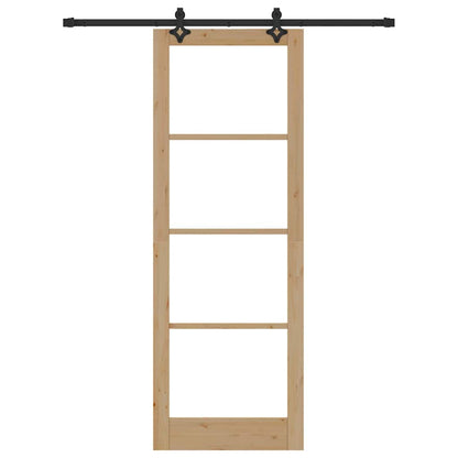 Schiebetür ORKDAL Braun 83 x 232 cm Holz und Metall