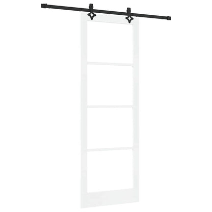 Schiebetür ORKDAL Weiß 83 x 232 cm Holz und Metall