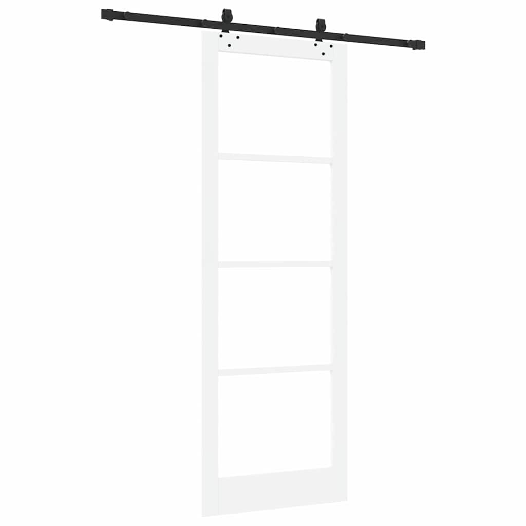 Schiebetür ORKDAL Weiß 83 x 232 cm Holz und Metall