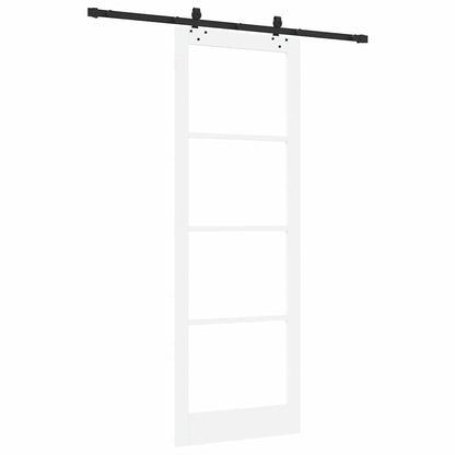 Schiebetür ORKDAL Weiß 83 x 232 cm Holz und Metall