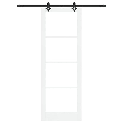 Schiebetür ORKDAL Weiß 83 x 232 cm Holz und Metall