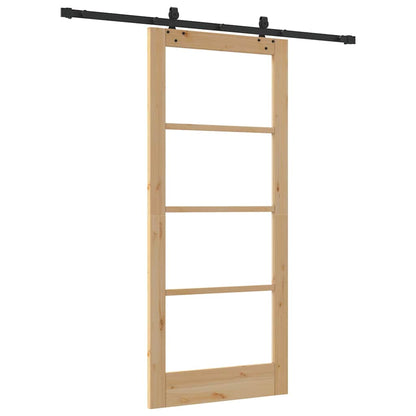 Schiebetür ORKDAL Braun 86 x 198,5 cm Holz und Metall