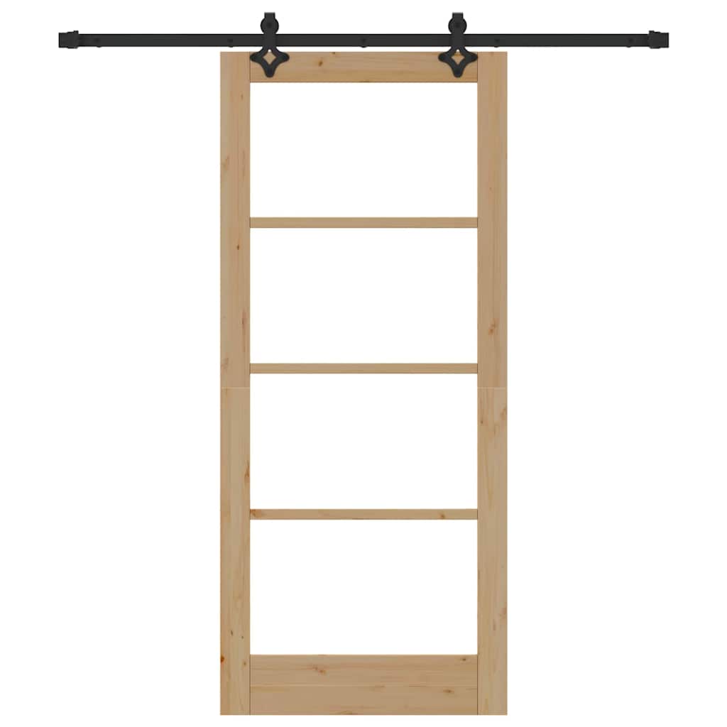 Schiebetür ORKDAL Braun 86 x 198,5 cm Holz und Metall