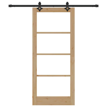 Schiebetür ORKDAL Braun 86 x 198,5 cm Holz und Metall