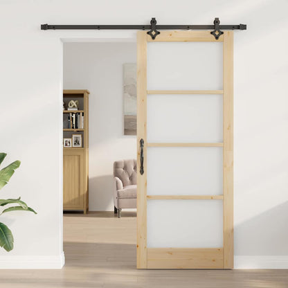 Schiebetür ORKDAL Braun 86 x 211 cm Holz und Metall