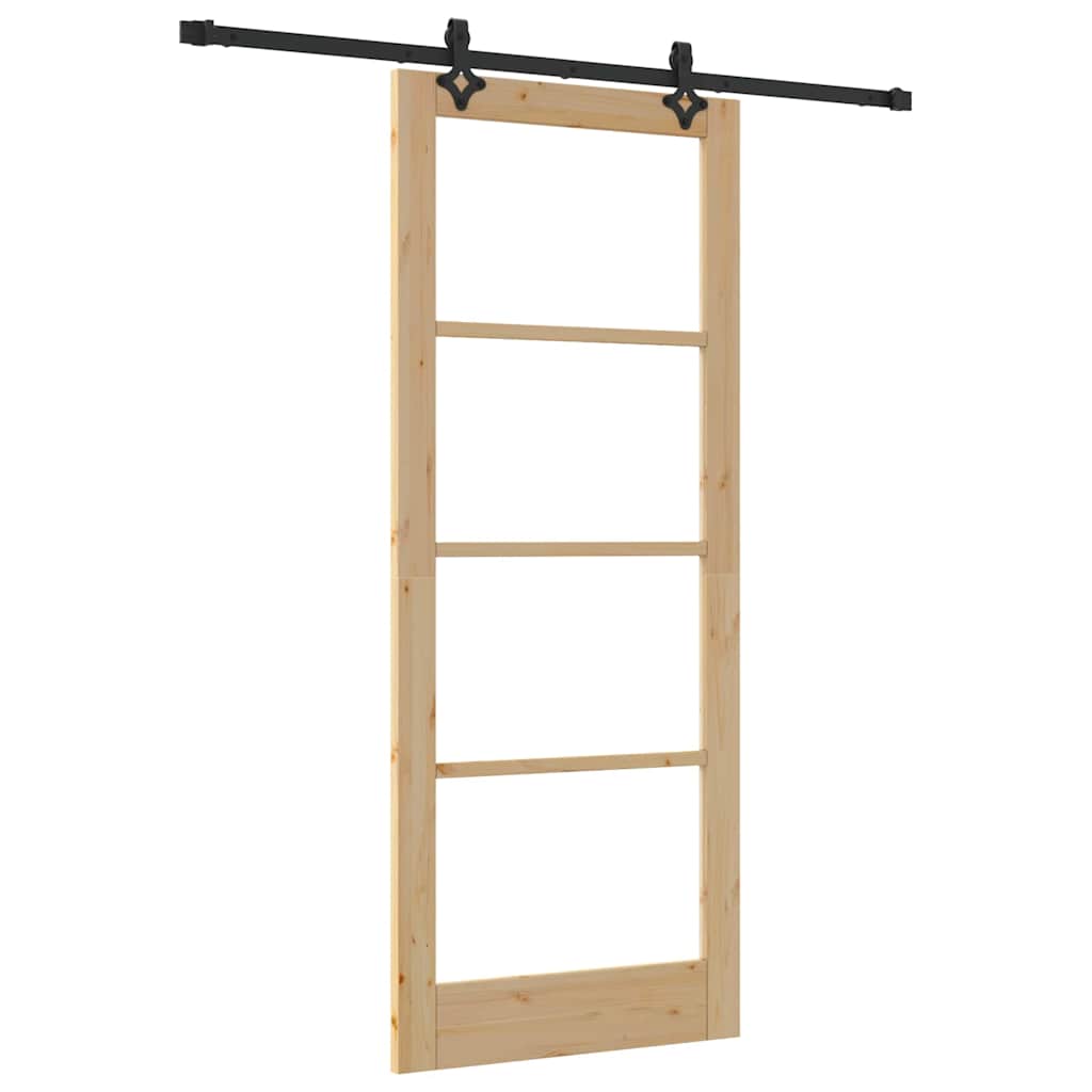 Schiebetür ORKDAL Braun 86 x 211 cm Holz und Metall