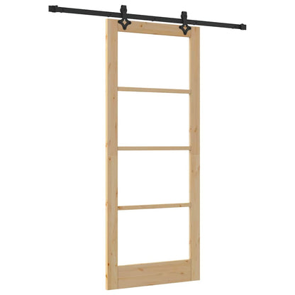 Schiebetür ORKDAL Braun 86 x 211 cm Holz und Metall