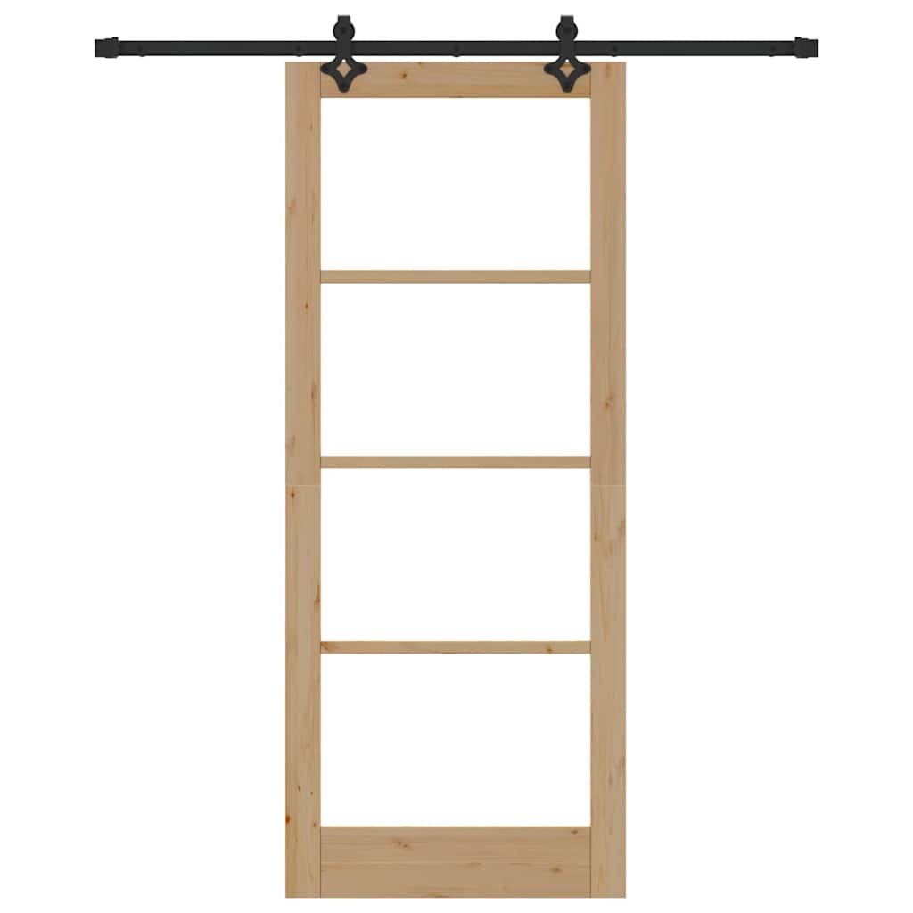 Schiebetür ORKDAL Braun 86 x 211 cm Holz und Metall