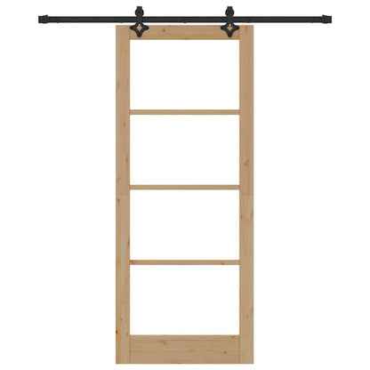Schiebetür ORKDAL Braun 86 x 211 cm Holz und Metall