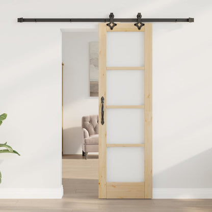 Schiebetür ORKDAL Braun 61 x 198,5 cm Holz und Metall