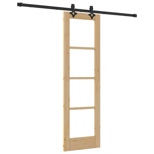 Schiebetür ORKDAL Braun 61 x 198,5 cm Holz und Metall