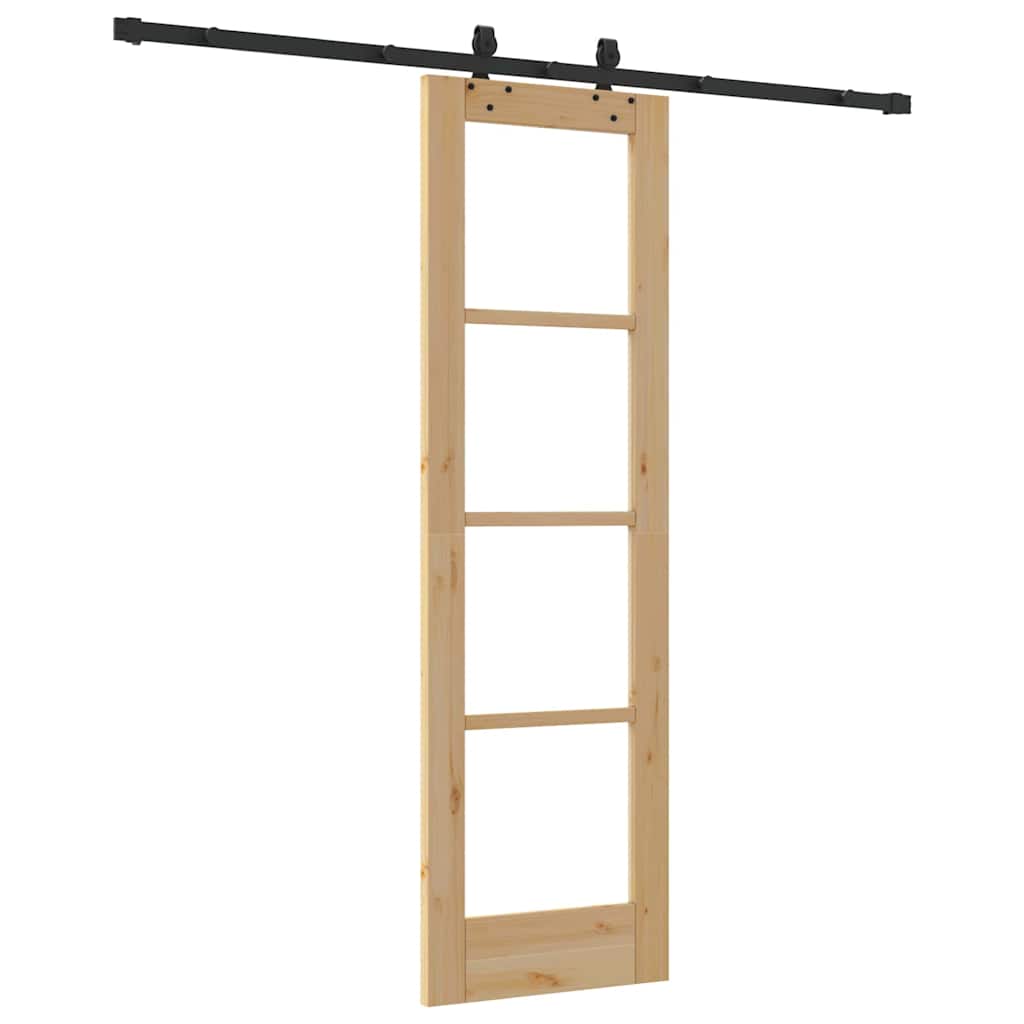 Schiebetür ORKDAL Braun 61 x 198,5 cm Holz und Metall