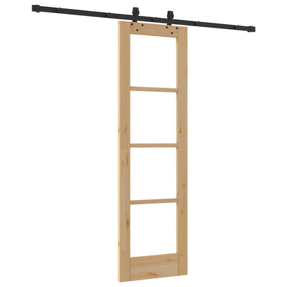 Schiebetür ORKDAL Braun 61 x 198,5 cm Holz und Metall