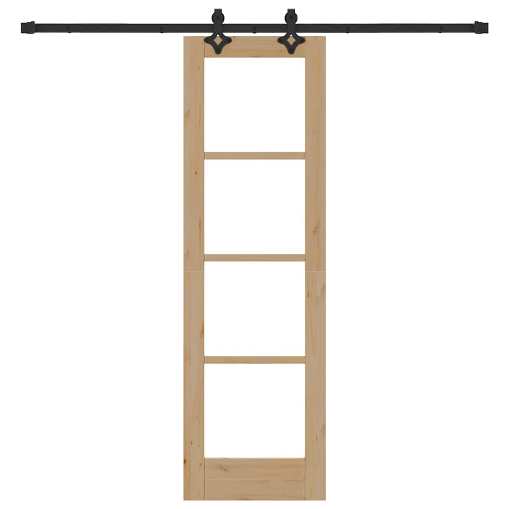 Schiebetür ORKDAL Braun 61 x 198,5 cm Holz und Metall