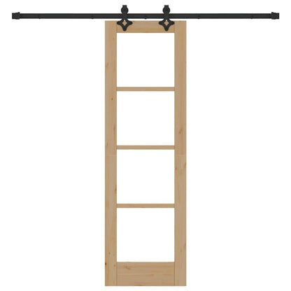 Schiebetür ORKDAL Braun 61 x 198,5 cm Holz und Metall