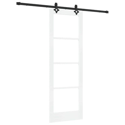 Schiebetür ORKDAL Weiß 73,5 x 211 cm Holz und Metall