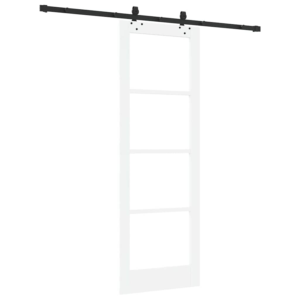 Schiebetür ORKDAL Weiß 73,5 x 211 cm Holz und Metall