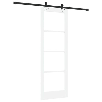 Schiebetür ORKDAL Weiß 73,5 x 211 cm Holz und Metall