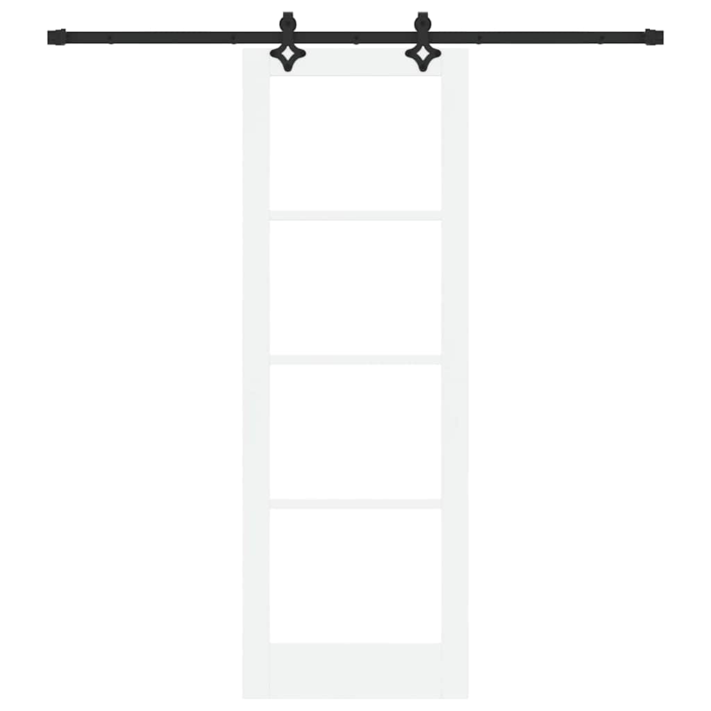Schiebetür ORKDAL Weiß 73,5 x 211 cm Holz und Metall