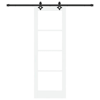 Schiebetür ORKDAL Weiß 73,5 x 211 cm Holz und Metall