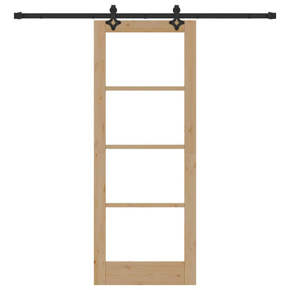 Schiebetür ORKDAL Braun 78 x 202 cm Holz und Metall
