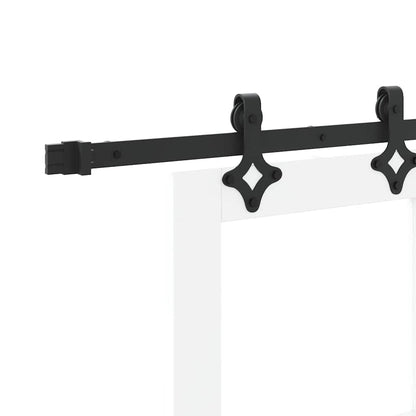 Schiebetür ORKDAL Weiß 78 x 202 cm Holz und Metall