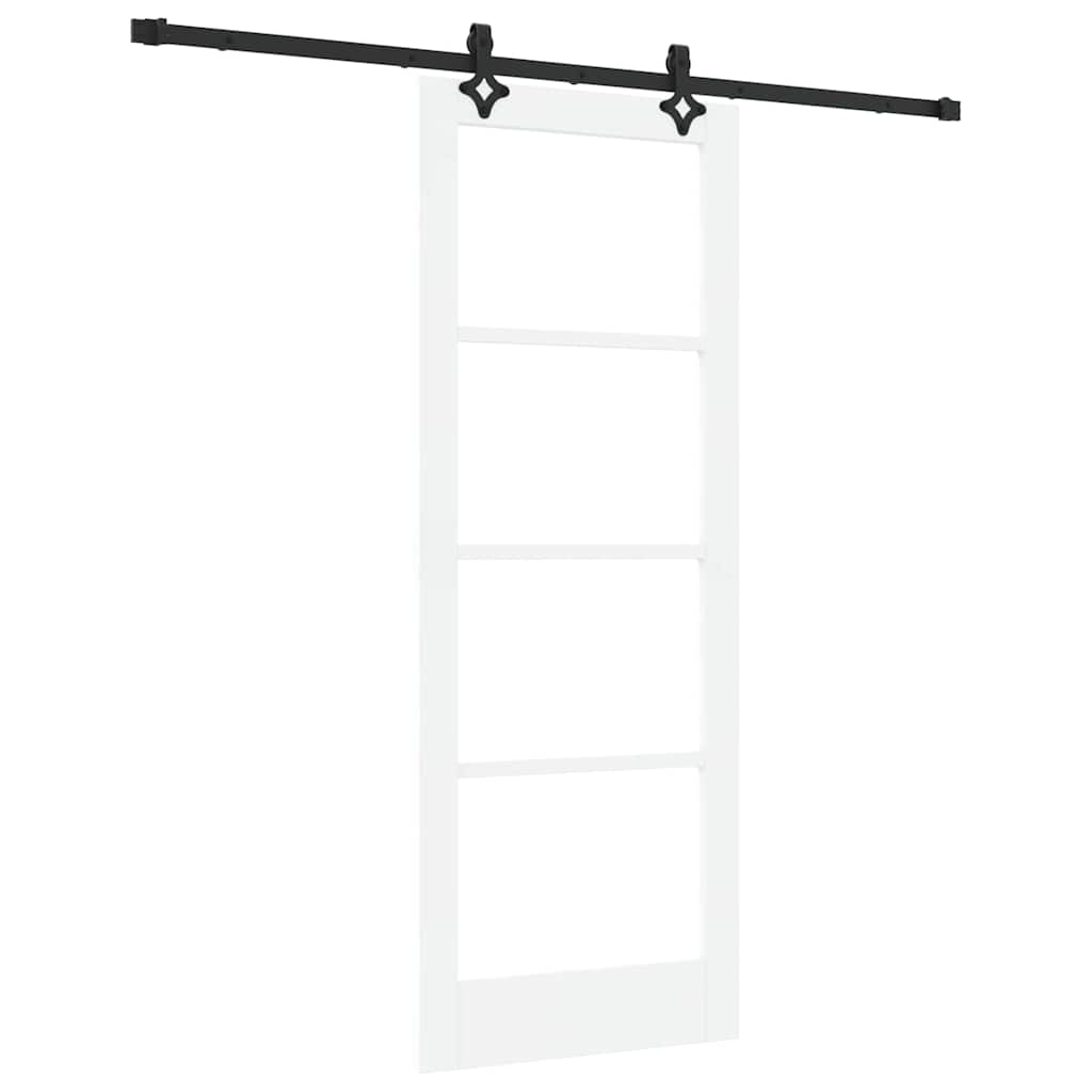 Schiebetür ORKDAL Weiß 78 x 202 cm Holz und Metall