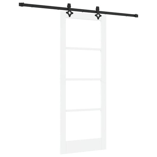 Schiebetür ORKDAL Weiß 78 x 202 cm Holz und Metall