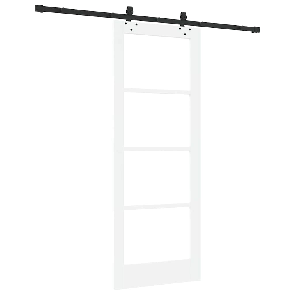 Schiebetür ORKDAL Weiß 78 x 202 cm Holz und Metall