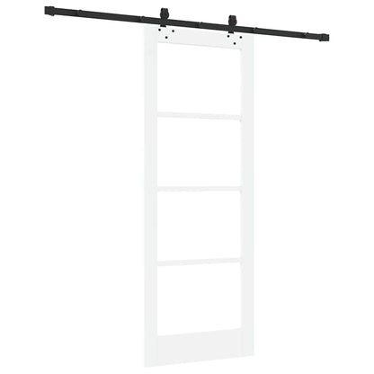 Schiebetür ORKDAL Weiß 78 x 202 cm Holz und Metall