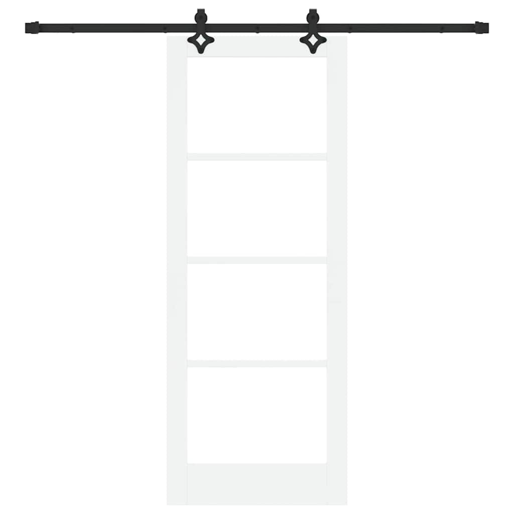 Schiebetür ORKDAL Weiß 78 x 202 cm Holz und Metall
