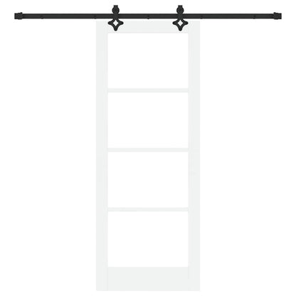 Schiebetür ORKDAL Weiß 78 x 202 cm Holz und Metall