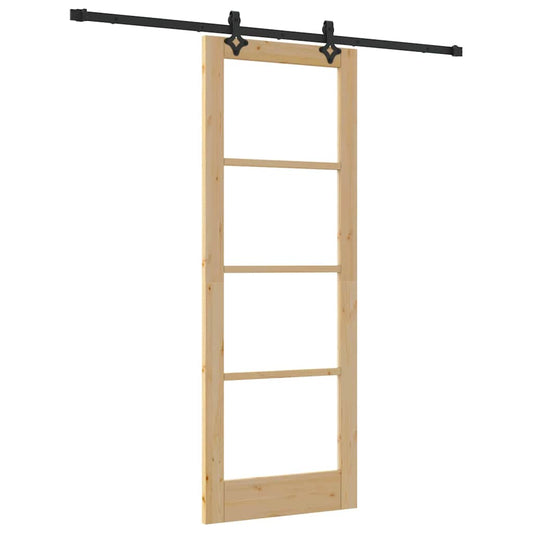 Schiebetür ORKDAL Braun 78 x 211 cm Holz und Metall
