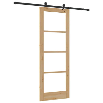 Schiebetür ORKDAL Braun 78 x 211 cm Holz und Metall