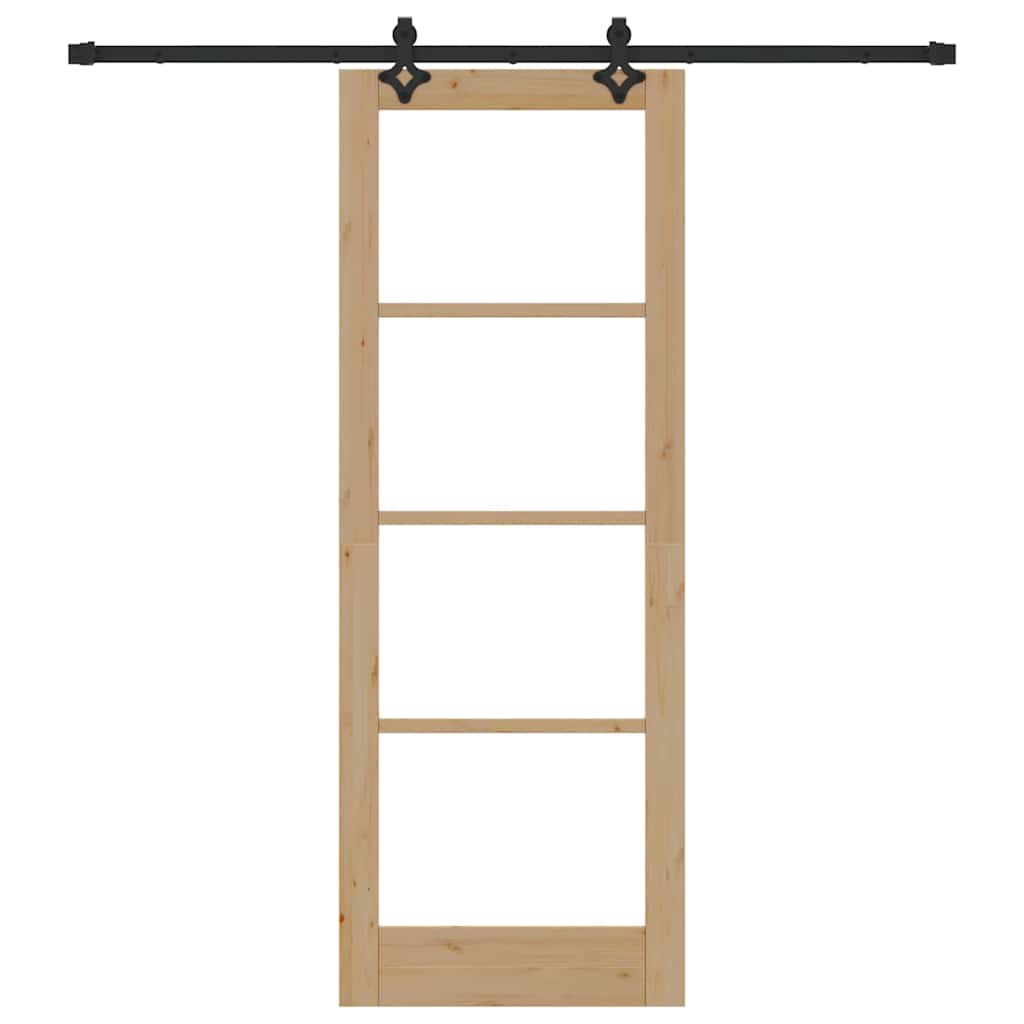 Schiebetür ORKDAL Braun 78 x 211 cm Holz und Metall