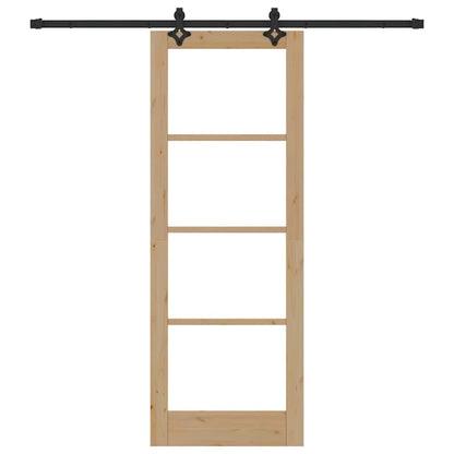 Schiebetür ORKDAL Braun 78 x 211 cm Holz und Metall